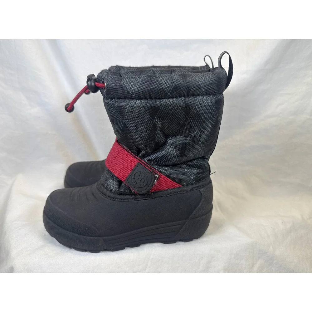 Northside Kids Frosty Winter Snow Boots Black Red Size 8 Toddler
